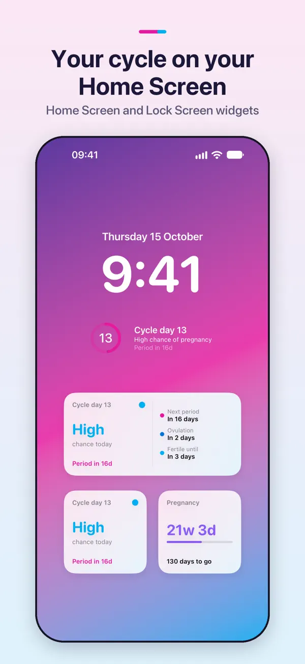 Baby Today? widgets on the Lock Screen and Home Screen