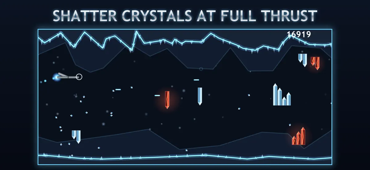Stellar’s chrome robot shattering crystals at full thrust